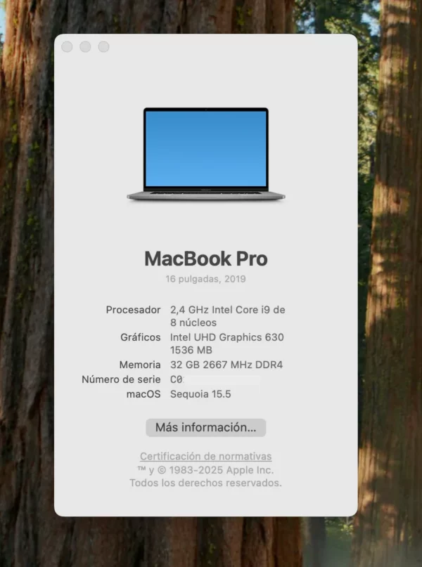 MacBook Pro 16" - 2019 - A2141 - i9 - Imagen 10